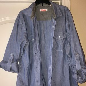 Light blue men’s button-down shirt